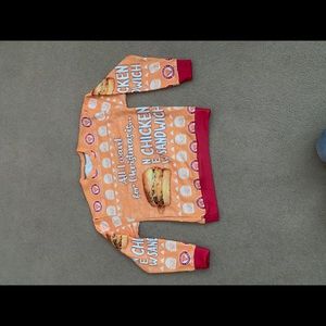 Christmas Sweater Popeyes chicken sandwich